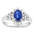 thumbnail image 1 of 1.10 CTW Diamond & Sapphire Ring, 14K Gold - Size 8, 1 of 1