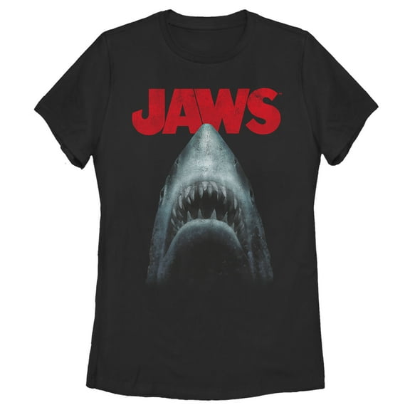 Women's Jaws Shark Teeth Poster Graphic T-Shirt
