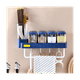 thumbnail image 5 of Juego de cubiertos con rejilla, recipiente para condimentos, palillos, utensilios de cocina, caja, tazas de café, color azul, 5 of 8