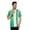Green & White, variant on Regular Fit Designer Mandarin Collar Shirt For Men's Printed Patch Pocket Shirts