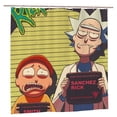 thumbnail image 1 of Cortina de ducha Rick & Morty, opaca, para baño, impermeable, resistente al moho, bloquea la privacidad, probador, patrón de impresión fina de patchwork artístico, 72 x 72 pulgadas, talla única., 1 of 8