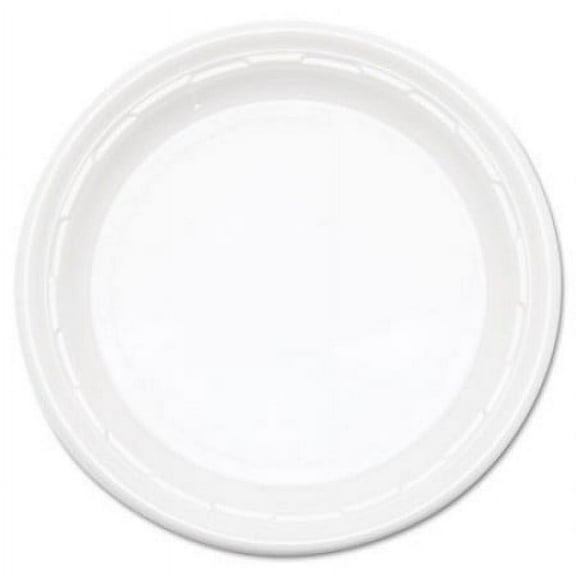 Serving 7 Inches Disposable White Salad Plastic Plates Good to use in Microwave: 300 Count