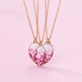thumbnail image 5 of Collar de la amistad, collar de mejor amiga para 3 niñas, colgante magnético de corazón a juego, collares BFF para hermana, 5 of 5