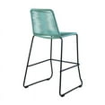 thumbnail image 5 of Shasta 30" Outdoor Metal and Wasabi Rope Stackable Barstool - Set of 2, 5 of 14