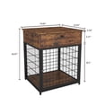 thumbnail image 5 of Wooden Dog Cage Pet Crate , Indoor Side Table Small Animal House/offee Table/Bedside Table with Table Top, Lockable Door, Brown, 5 of 9