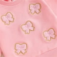 thumbnail image 6 of Mercatoo Little Girls Cute Bow Embroidered Sweatshirt Lightweight Cotton Soft Long Sleeve Fashion Casual Clothes Trendy, 6 of 6
