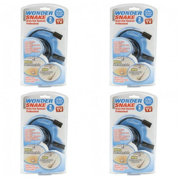 Removedor de obstrucciones de drenaje Wonder Snake Sink Snake paquete de 4