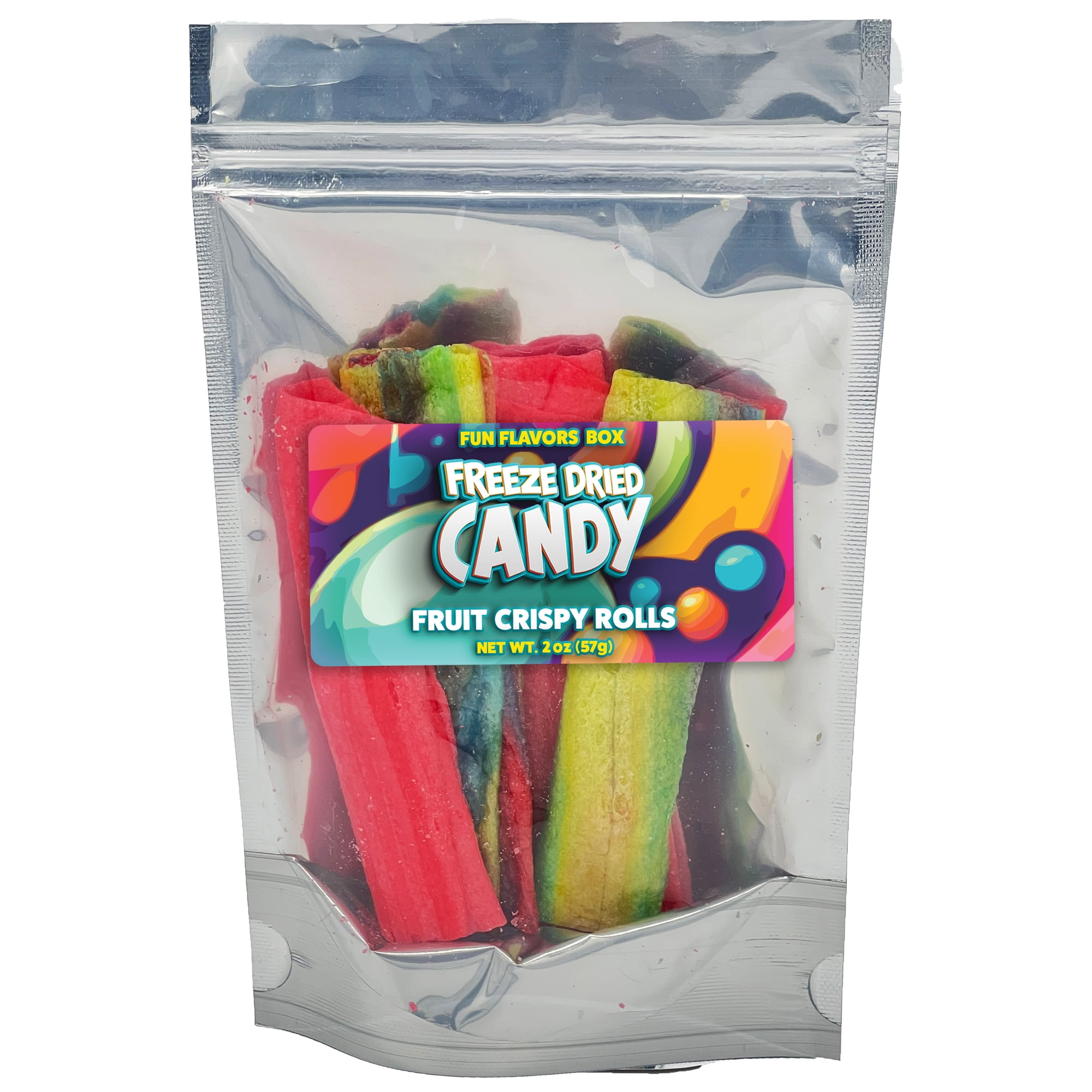Fun Flavors Box Freeze Dried Candy Fruit Crispy Rolls Variety Pack Crispy Treats 2 oz