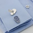 thumbnail image 3 of Gemelos Creative Blue Skull para hombre Elegant Copper Mater, 3 of 3