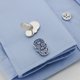thumbnail image 3 of Gemelos Creative Blue Skull para hombre Elegant Copper Mater, 3 of 3