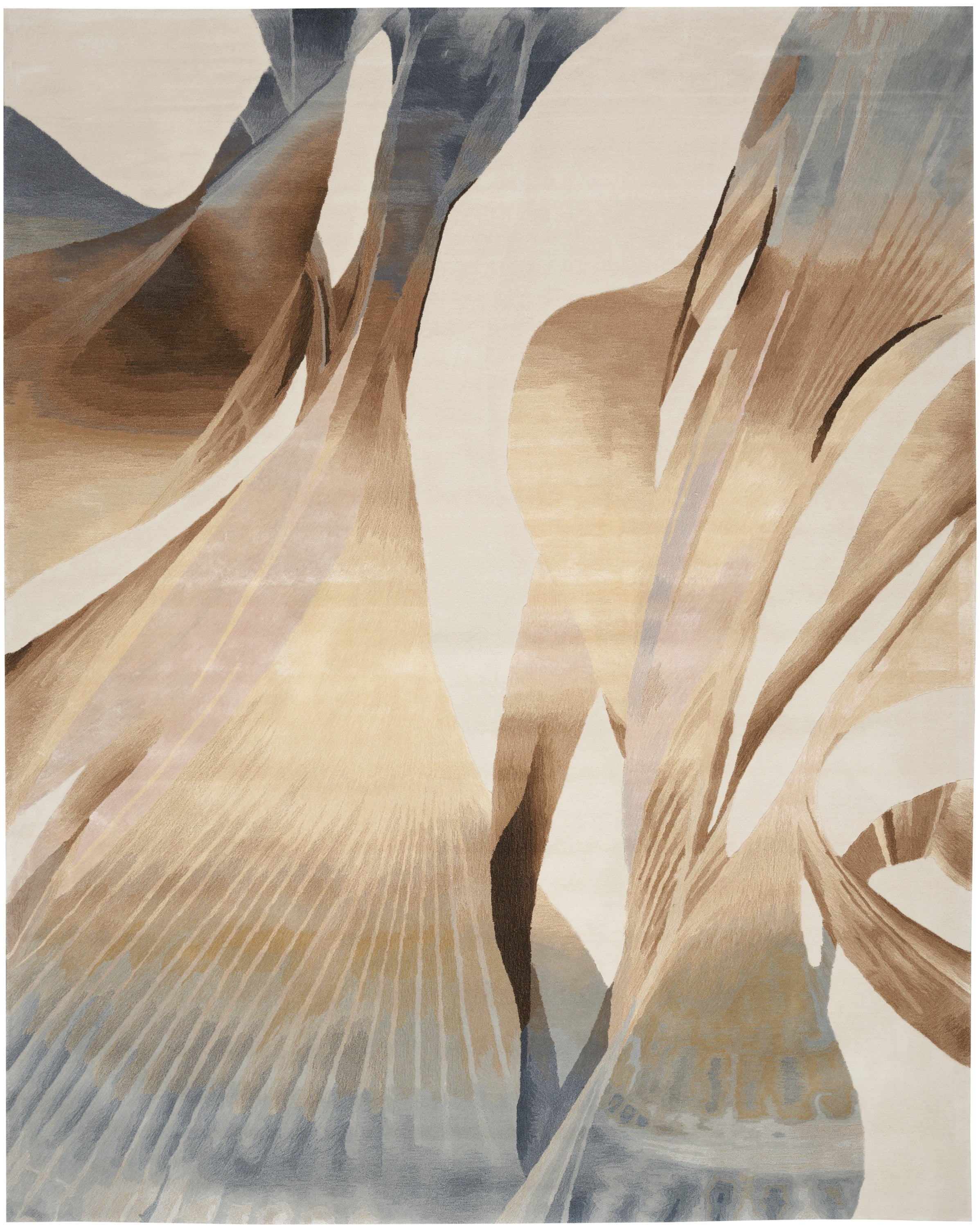 Nourison Prismatic Modern Abstract Sand 7'9" x 9'9" Area Rug, (8x10)