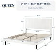 Allewie Queen Size Velvet Upholstered Platform Bed Frame with Tufted