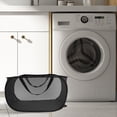 thumbnail image 5 of Unique Bargains 1 Pc Folding Single Layer Laundry Basket for Laundry Room 22.83"x14.17"x14.17" Black, 5 of 6