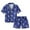 Blue, variant on Generic Comfortable Pajamas for Toddler Boy Girl Set Kids Girls Clothes Casual Cartoon Prints Short Sleeves Top Waist Shorts Pajams Sleepwear Set Outfit sleepies pajamas set for family