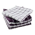 thumbnail image 2 of DII Modern Cotton Combo Windowpane Dishcloths in Eggplant Purple (Set of 6), 2 of 5