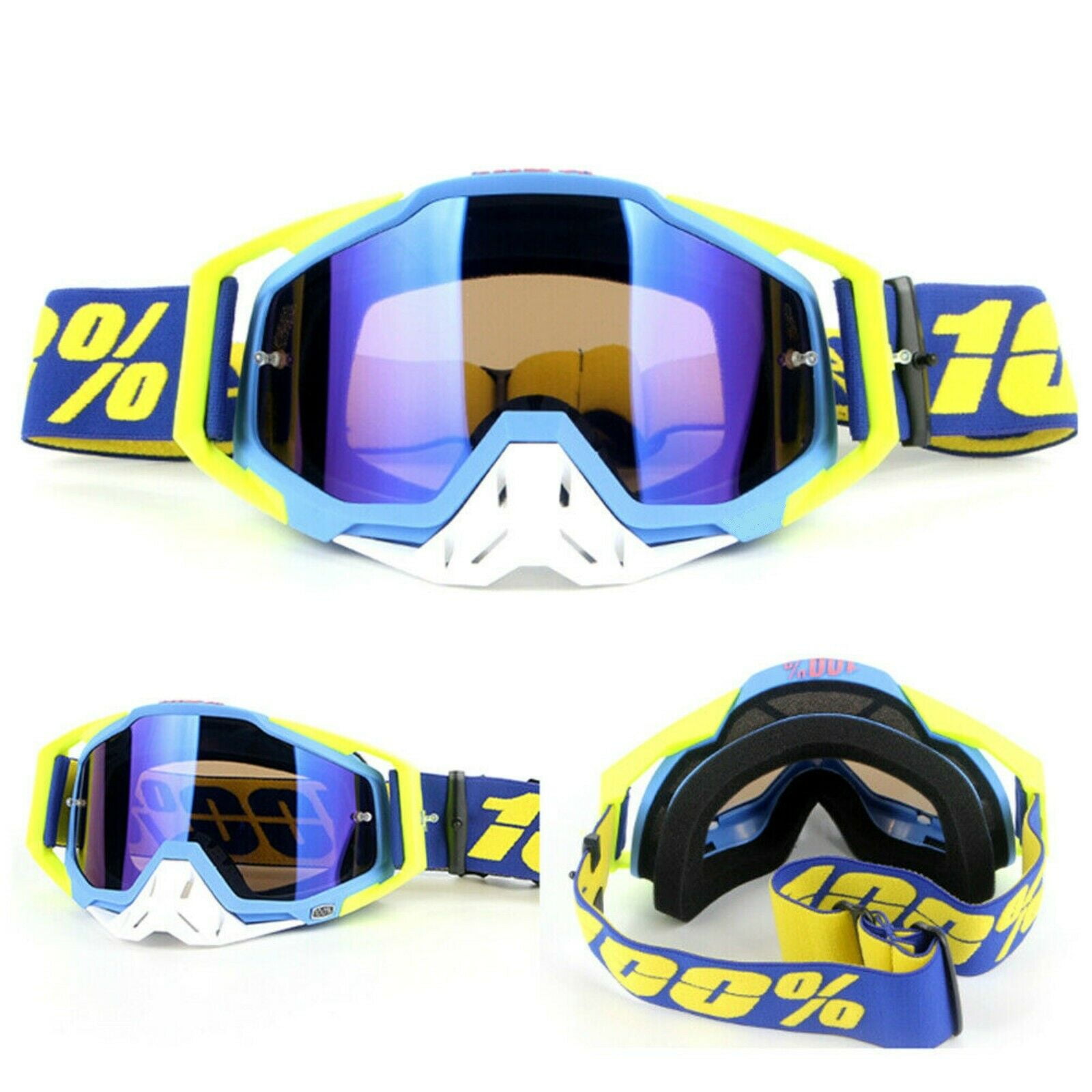 Motorcycle Motocross Racer Goggles Offroad MX ATV UTV Quad Rider Eyewear Glasses 