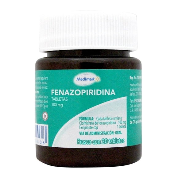 Fenazopiridina Medimart 100 mg 20 tabletas