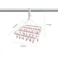 thumbnail image 5 of Amerteer Foldable Clip and Drip Hanger, Socks Hanger Underwear Hanger with 32 Clothespins & Wind-Proof Hook, Hanger for Drying Towels, Bras, Baby Clothes, Plastic Laundry Sock Drying Hanger, 5 of 6