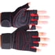 thumbnail image 4 of Guantes de fitness antideslizantes, transpirables, sin dedos, para hombres y mujeres, guantes de entrenamiento con muñequera para levantamiento de pesas, gimnasio, color rojo, 4 of 12