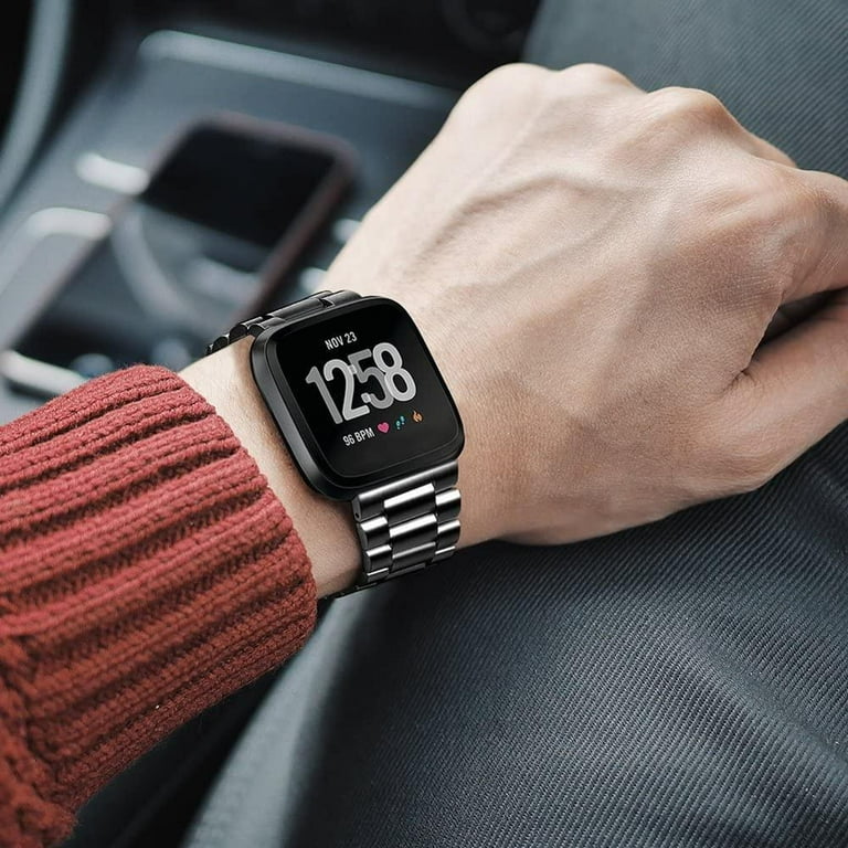 Fitbit metal band versa hotsell