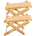 thumbnail image 1 of BESTYASH 1 Set Small Stool for Bathroom Bamboo Foldable 9.43x5.50x5.50in, 1 of 5