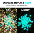 thumbnail image 2 of Colorful Glow-in-the-Dark Garden Stones, 2026 New Glow in The Dark Rocks Outdoor, Solar Rocks for Landscaping, Outdoor Landscaping Decor Glowing Stones Fish Tank Aquarium Decorations (100, Blue), 2 of 9