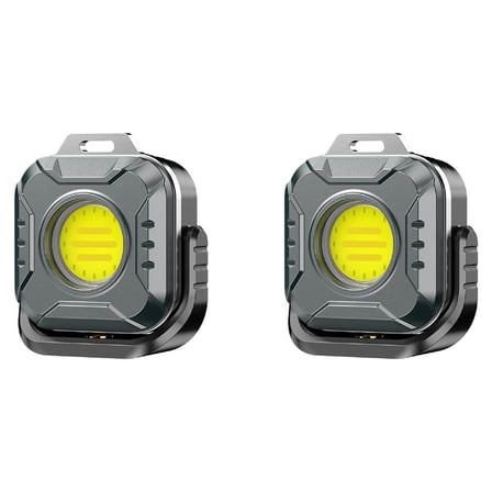 2X Mini LED Work Light,1200mAh Portable Rechargeable Magnetic Lights for Outdoor Camping , Car Repair,Emergency