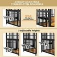 thumbnail image 4 of 41" Dog Crate Furniture with Adjustable Bowls, Indoor Furniture Style Wooden Dog Kennel, Decorative Dog Cage End Table for Small, Medium Dogs, Brown, 4 of 7