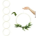 thumbnail image 3 of 10 Paquetes de 14 Pulgadas de Metal Grande Floral Macrame Anillos de de Oro, 3 of 5