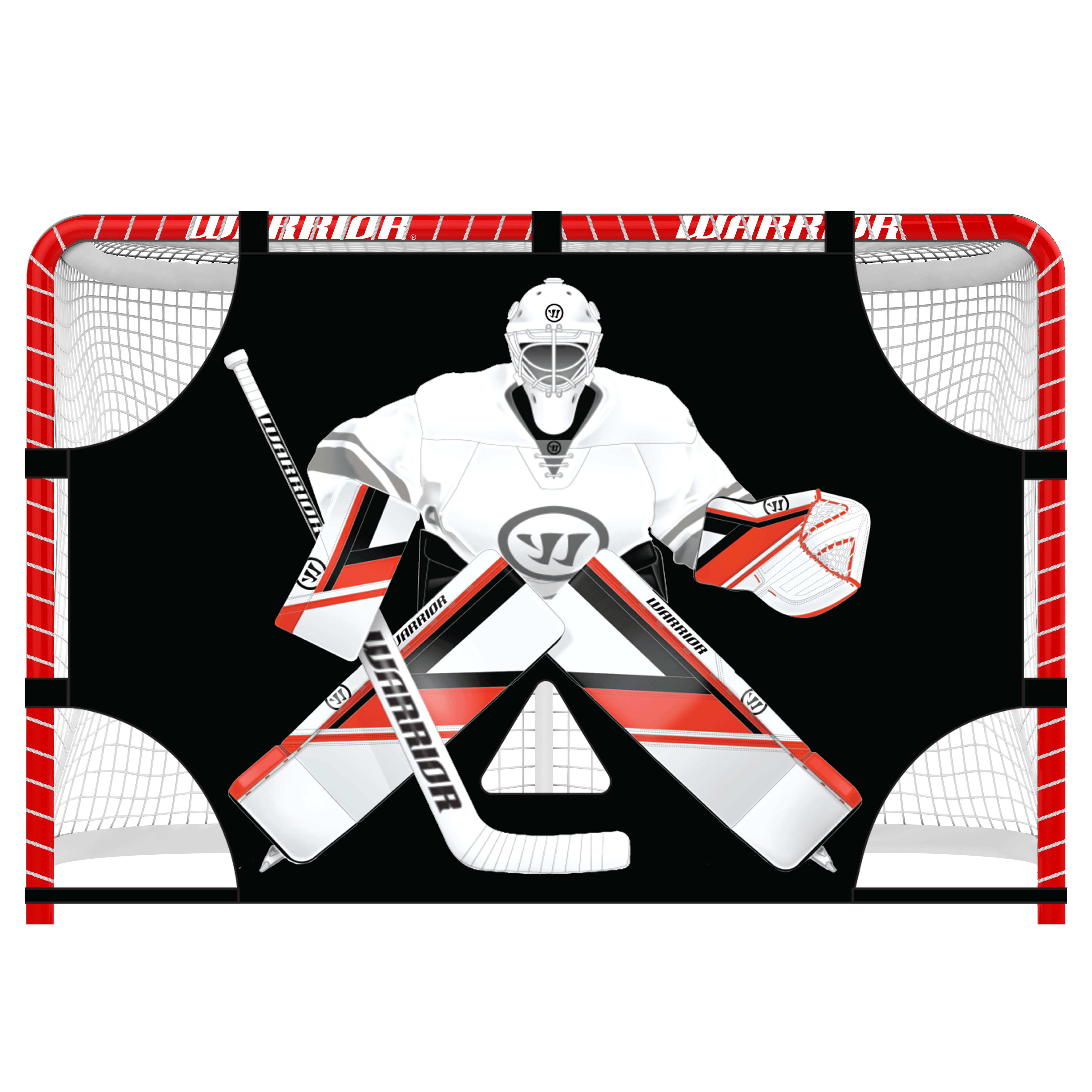 Warrior 72" Metal Street Hockey Net + Warrior 72” Street Hockey Shooter Tutor