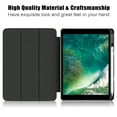 thumbnail image 5 of Dteck Trifold Stand Case for iPad 9th 8th 7th Generation 10.2-inch,Magnetic Smart Leather Case Clear PC Auto Sleep/Wake Back Cover Built-in Pencil Holder for iPad 10.2" 2021/2020/2019,Black, 5 of 11