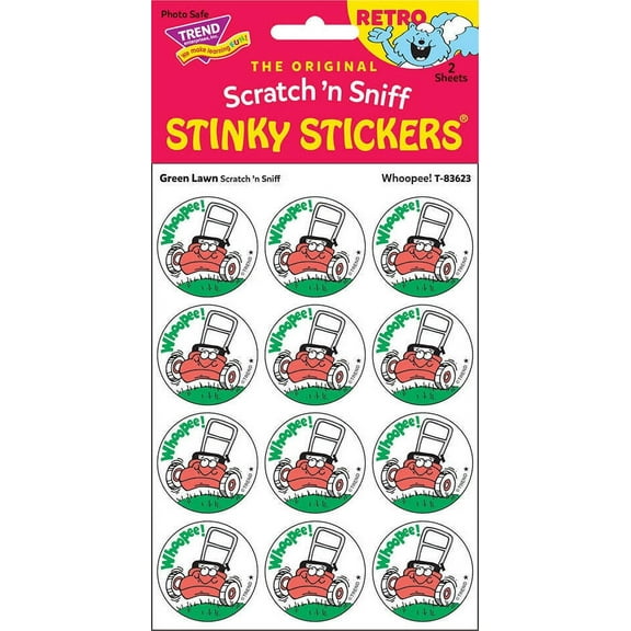 T-83623 - Whoopee!/Green Lawn Scented Stickers, Pack of 24 by Trend Enterprises Inc.