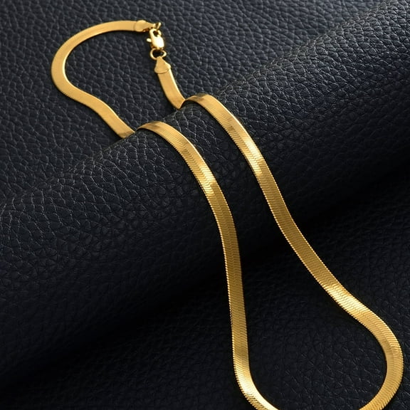 14k Yellow Gold Snake Chain Necklaces Women Men African Jewelry Arab Middle Eastern Ornaments Dubai Weeding Products