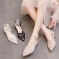 thumbnail image 2 of Summer New Style Mesh Breathable Toe Retro Stiletto Heel Strap Sandals  Style Pointed Toe High Heels, 2 of 5