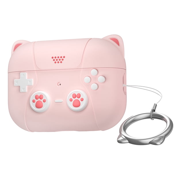 Concha De Auriculares Funda de silicona 3D para auriculares, funda para auriculares de gato para Airpods Pro 2nd Gen Sywqhk Para estrenar