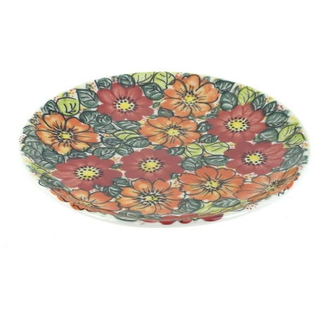 

Blue Rose Polish Pottery Marigold Surprise Dessert Plate
