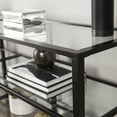 thumbnail image 3 of SEI Furniture Tyler Transitional Metal and Glass TV Stand in Matte Black, 3 of 4