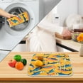 thumbnail image 3 of Yayeee Dish Drying Mat for Kitchen Counter 18" x 24" Microfiber Super Absorbent Coffee Decorative Pad, Yellow Sardines Pattern, 3 of 9