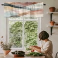 thumbnail image 5 of Abstract Water Ripple Window Valance Curtain Gradient Art Rod Pocket Short Curtain for Living Room, Bedroom & Kitchen Window Decor 42x12in, 5 of 8