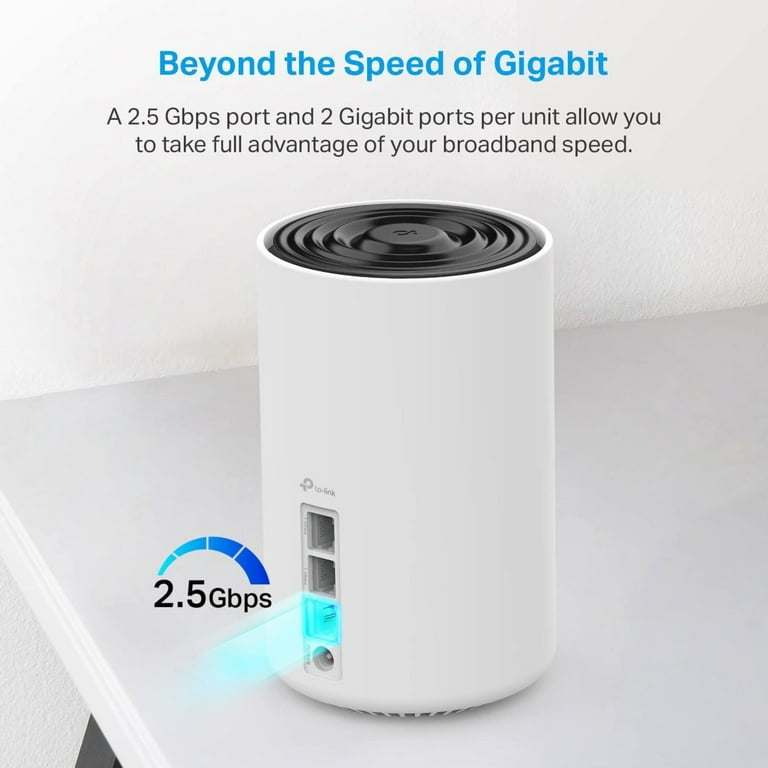 TP-Link Deco AXE5400 WiFi 6E Mesh System, Tri-Band, 2.5G WAN
