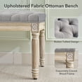 thumbnail image 5 of Farmhouse Fabric Entryway Bench, Light Gray, 5 of 7