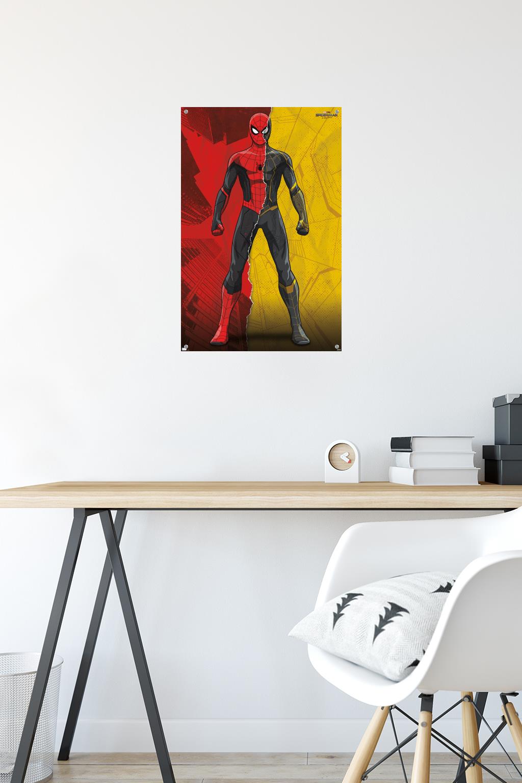 Marvel Spider-Man: No Way Home - Costume Blend Wall Poster with Push Pins, 14.725" x 22.375"