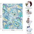 thumbnail image 4 of Blue Paisley and Floral Pattern Blanket,Comfortable Soft Flannel Throw Blanket,All Season,Warm Lightweight Blankets for Sofa Bed Couch Living Room Chair,30"x40", 4 of 4