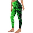 thumbnail image 2 of YuXingFu Active Stretch Slim Straight Slim Leg Yoga Pants Women Slim Leggings Women's Flame Printed Leggings Fitness Running Tight Yoga Pants Green XXXL, 2 of 6