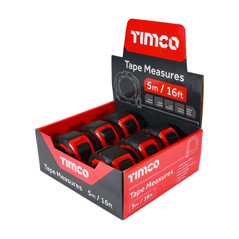 Timco - Tape Measure (Size 5m/16ft x 25mm - 1 Each)
