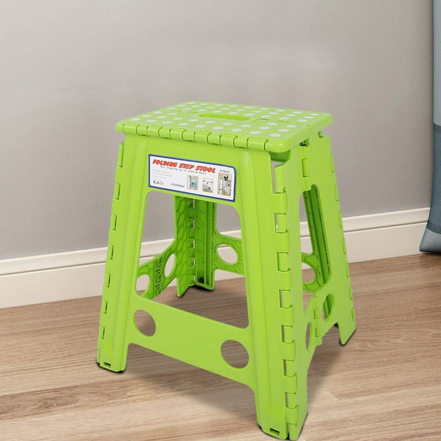 Rdeghly Portable Living Plastic Dots Folding Step Stool Anti-slip Foldable Adults Chair, Anti-slip Stool, Portable Stool