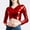 Red, variant on SHITINN Women Shirts Women's wrap-around leather solid color tube top shirt performance tops Womens Tops Short Sleeve Lightweight Tops & Blouses