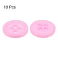 thumbnail image 3 of Uxcell 10Pcs 20L Botones de costura 1/2" (12.5mm) Redondos planos de resina de 4 agujeros para costura de ropa y bricolaje, Rosa, 3 of 5