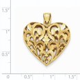 thumbnail image 2 of Beautiful 14K Polished D/C Filigree 3-D Heart Pendant, 2 of 2