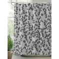 thumbnail image 2 of Gray Leaves Shower Curtain, Branch Pattern Waterproof Shower Curtain Set with 12 Hooks Lightweight Washable Fabric Shower Curtains for Bathroom 72x72 Inches, 2 of 6